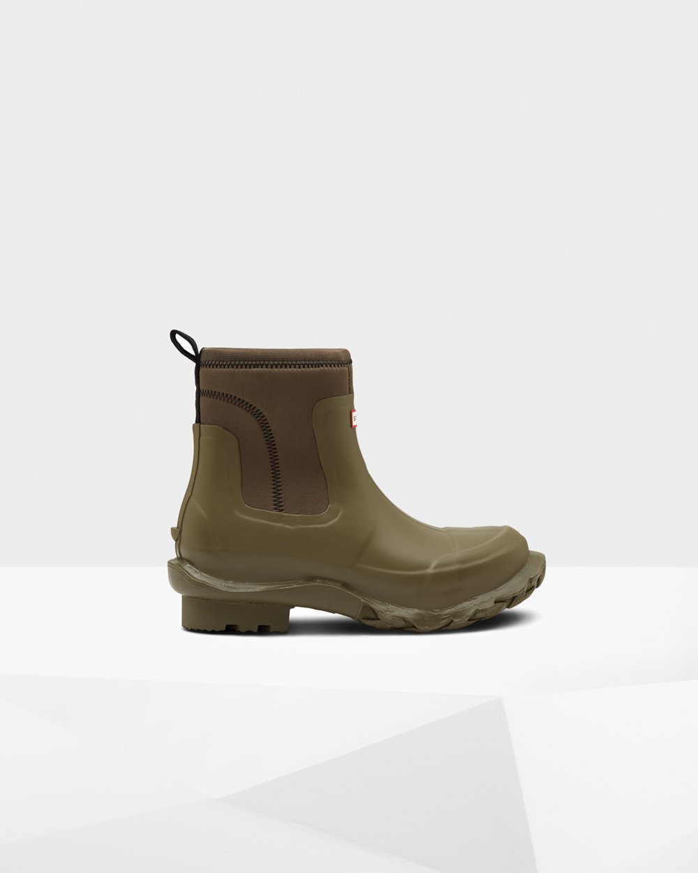 Hunter Stella Mccartney X Chelsea Boots - Outlet Mens Olive - BIGFRE608